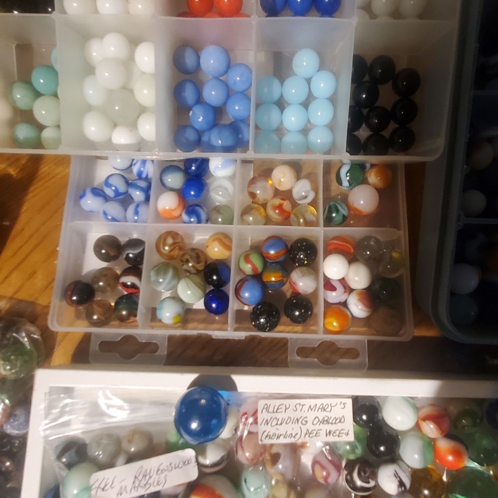HUGE MARBLES COLLECTION 34LBs GERMAN CAC AKRO PELTIER JABO MARBLE KING DISPLAYS - Picture 12 of 16